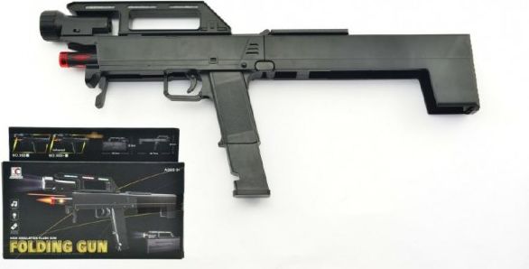 Samopal pistole rozkládací plast 46cm na baterie se světlem se zvukem - obrázek 1