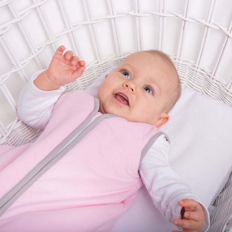 Natulino dětský letní spací pytel pro miminko, NATURAL PINK / WARM GREY, 1vrstvý, M (6 - 12 měsíců) - obrázek 4