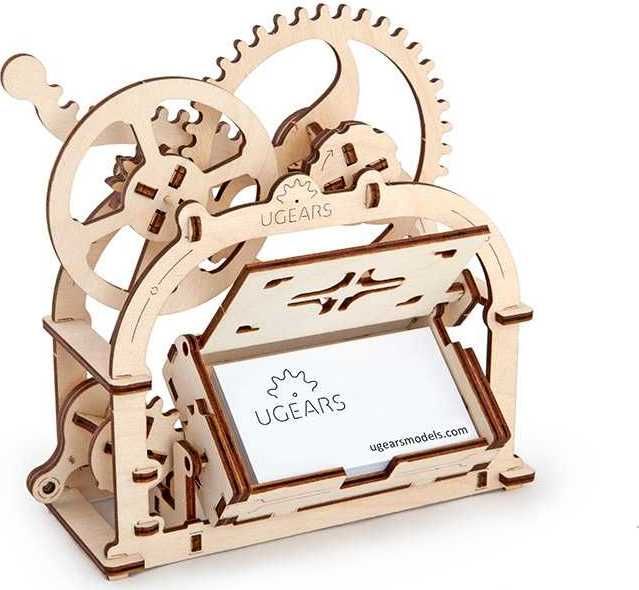 Ugears 3D dřevěné mechanické puzzle Box na vizitky - obrázek 1