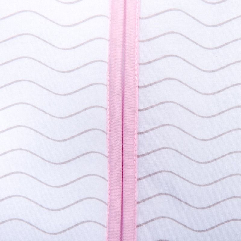 Natulino dětský letní spací pytel pro miminko, NATURAL WHITE GREY WAVES / PINK, 1vrstvý, N (0 - 3 měsíce) - obrázek 2