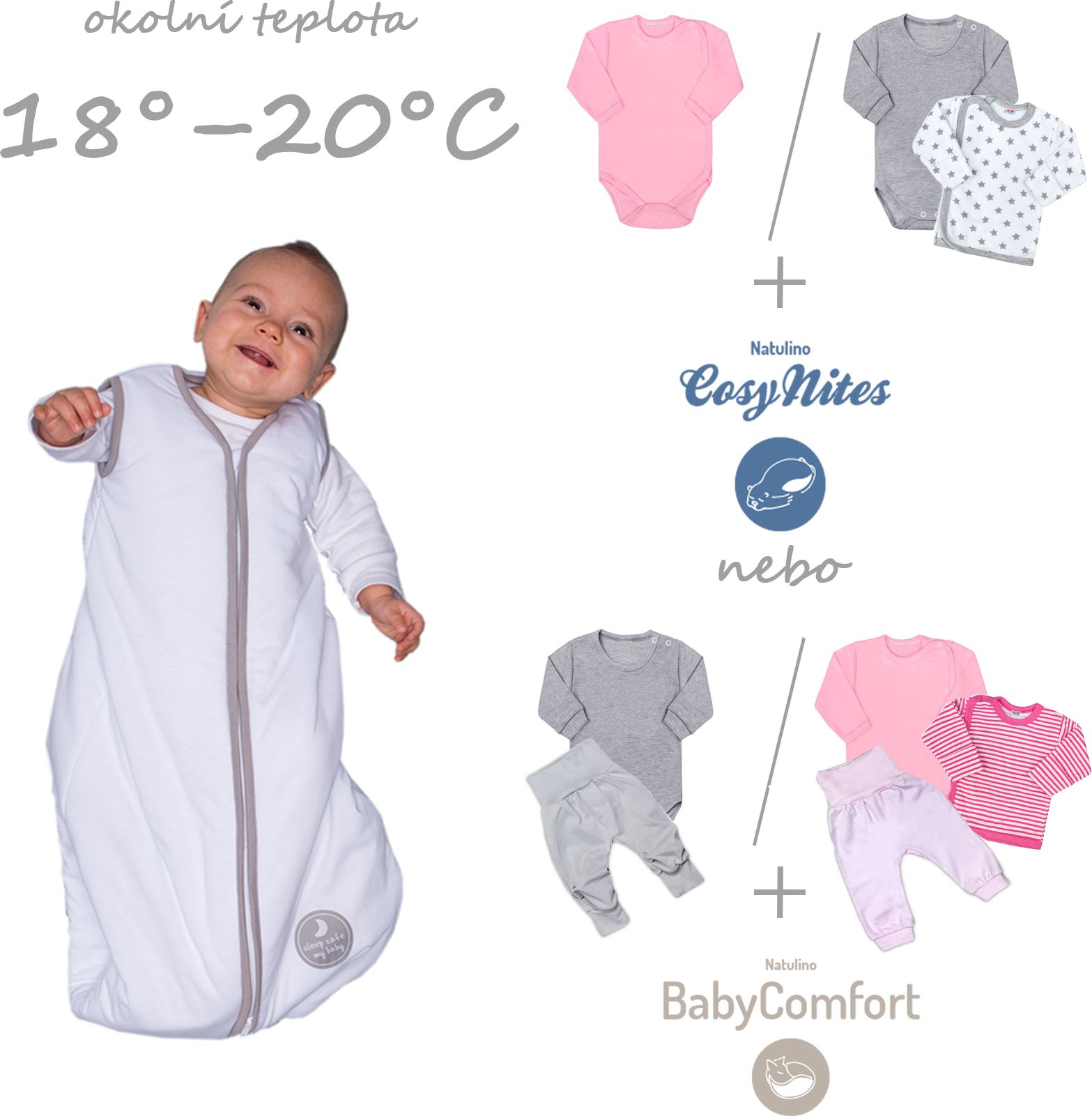Natulino dětský zimní spací pytel pro miminko, MINT STRIPES / WHITE, 3vrstvý, M (6 - 12 měsíců), Zateplený - obrázek 7
