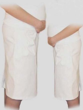 Be MaaMaa Těhotenská sportovní sukně s kapsami - bílá, vel. L - obrázek 1