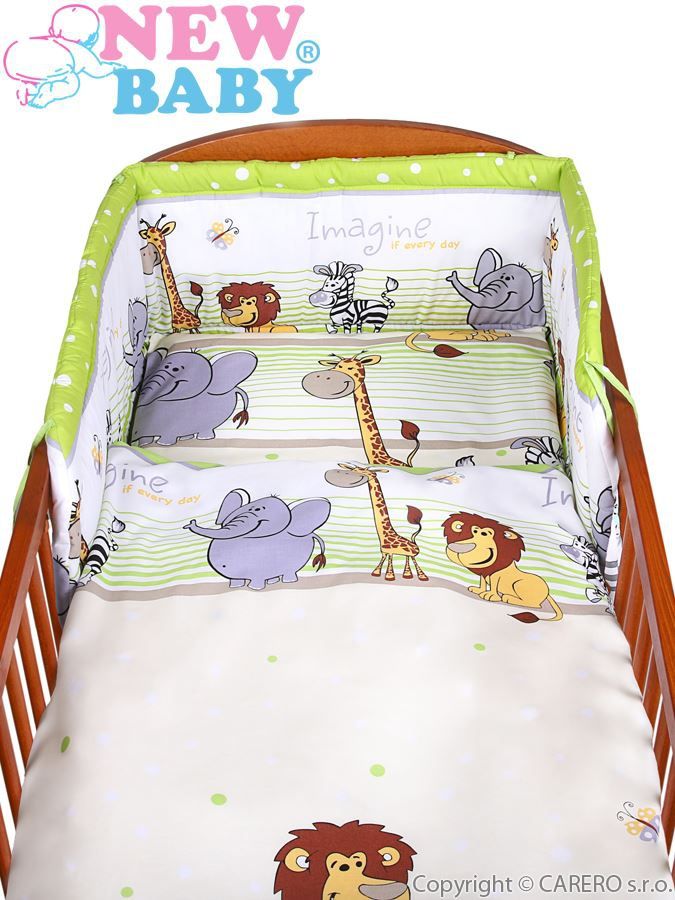3-dílné ložní povlečení New Baby 100/135 cm zelené safari - obrázek 1
