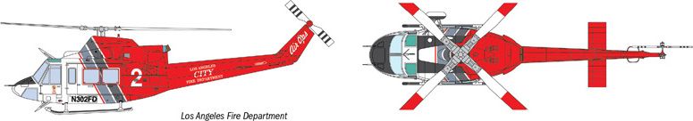 ITALERI Model Set vrtulník 70391 - BELL 412 LAFD (1:72) - obrázek 3