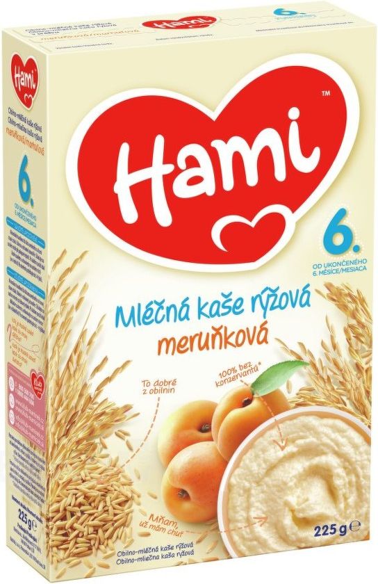 Nutricia Hami duopack rýžová s meruňkami 225 g - obrázek 2
