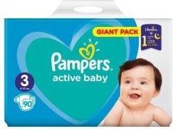 Pampers Active Baby-Dry vel. 3 Midi dětské pleny 90 ks - obrázek 1