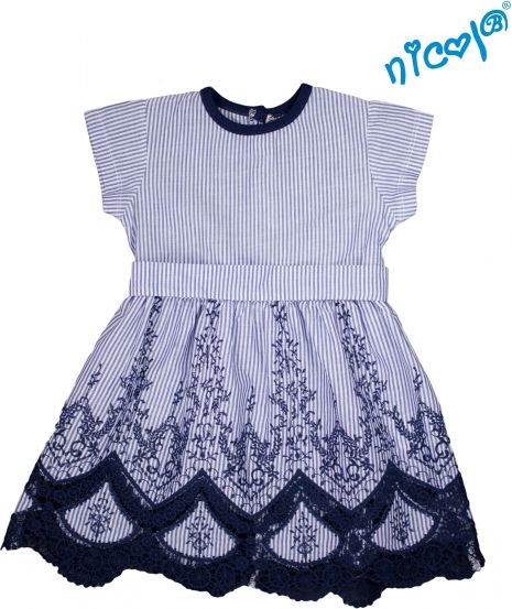 Nicol Dětské šaty Nicol, Sailor - granátové/proužky, vel. 128 128 (7-8 let) - obrázek 1