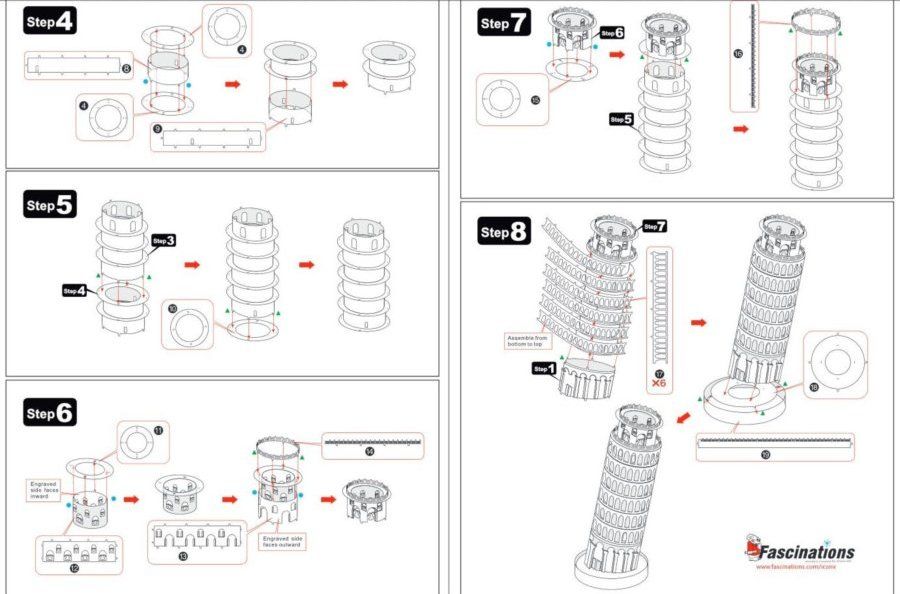 METAL EARTH 3D puzzle Šikmá věž v Pise (ICONX) - obrázek 4