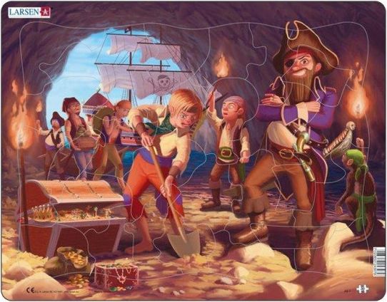 LARSEN Puzzle Pirátský poklad 30 dílků - obrázek 1