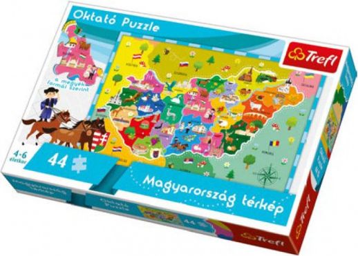 TREFL Puzzle Mapa Maďarska 44 dílků - obrázek 1