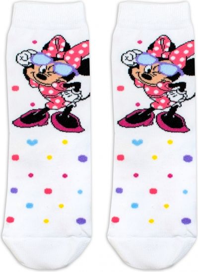 DISNEY Bavlněné ponožky Disney Minnie s brýlemi - smetanové, vel. 27/30 27-30 vel. ponožek - obrázek 1