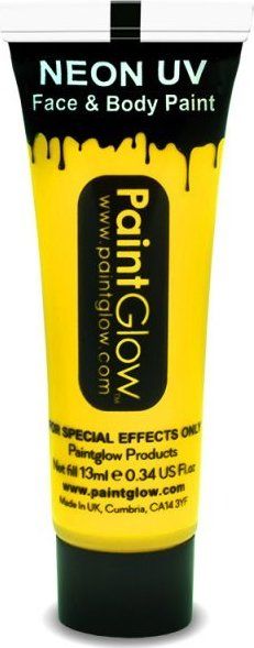 PAINTGLOW Neonová UV barva na obličej a tělo - žlutá 13ml - obrázek 1
