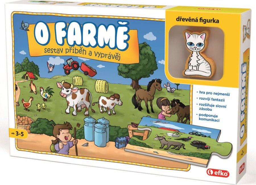 EFKO Vyprávěcí puzzle O farmě 9 dílků - obrázek 1