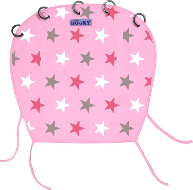 DOOKY Design Sluneční clona Baby Pink / Pink Stars - obrázek 1