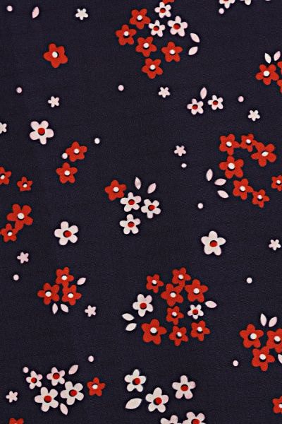 Be MaaMaa Be MaaMaa Elegantní volné těhotenské šaty, tunika, kr. rukáv - printy květinky, vel. XXL - obrázek 5