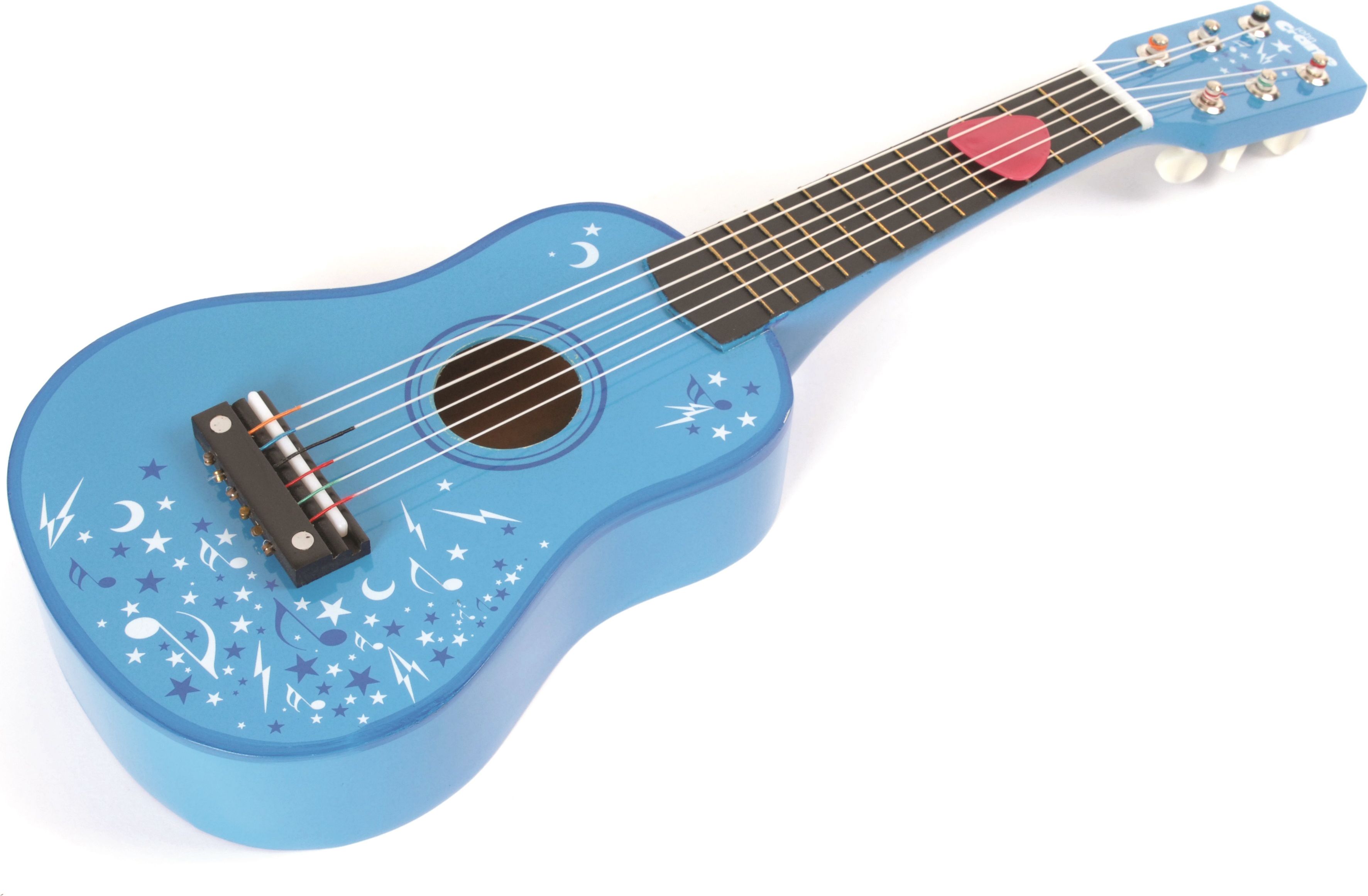 Tidlo Dřevěná kytara Star modrá - obrázek 1