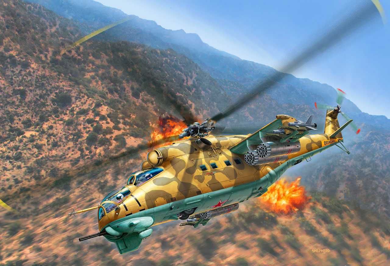 REVELL Plastic ModelKit vrtulník 04951 - Mil Mi-24D Hind (1:100) - obrázek 9