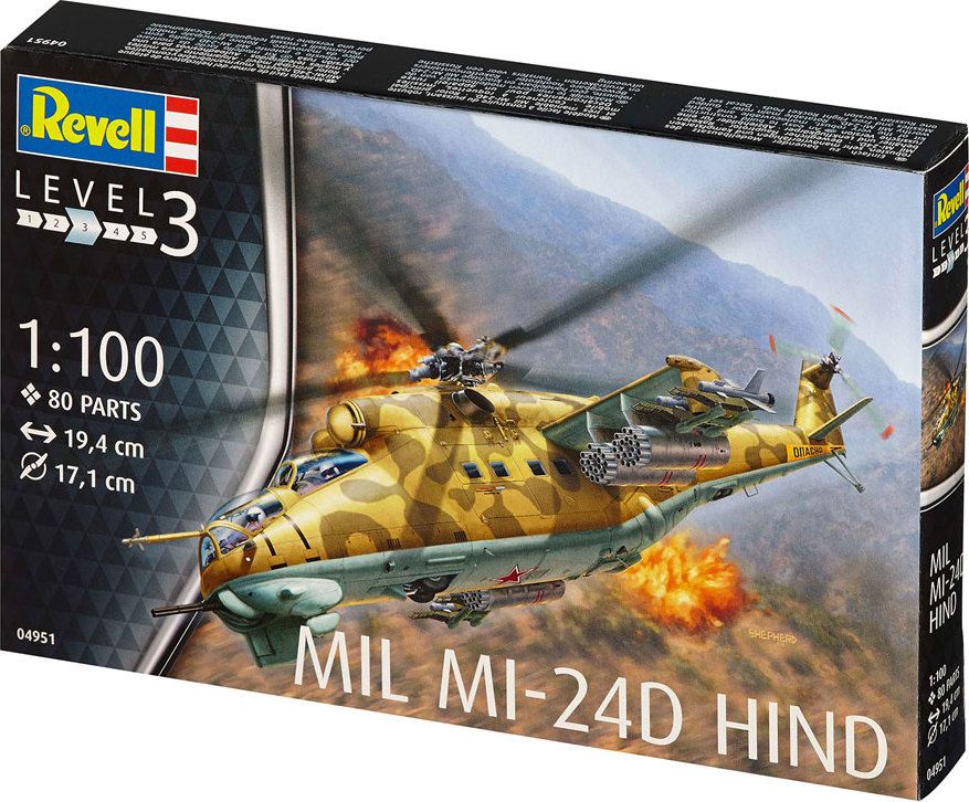 REVELL Plastic ModelKit vrtulník 04951 - Mil Mi-24D Hind (1:100) - obrázek 10