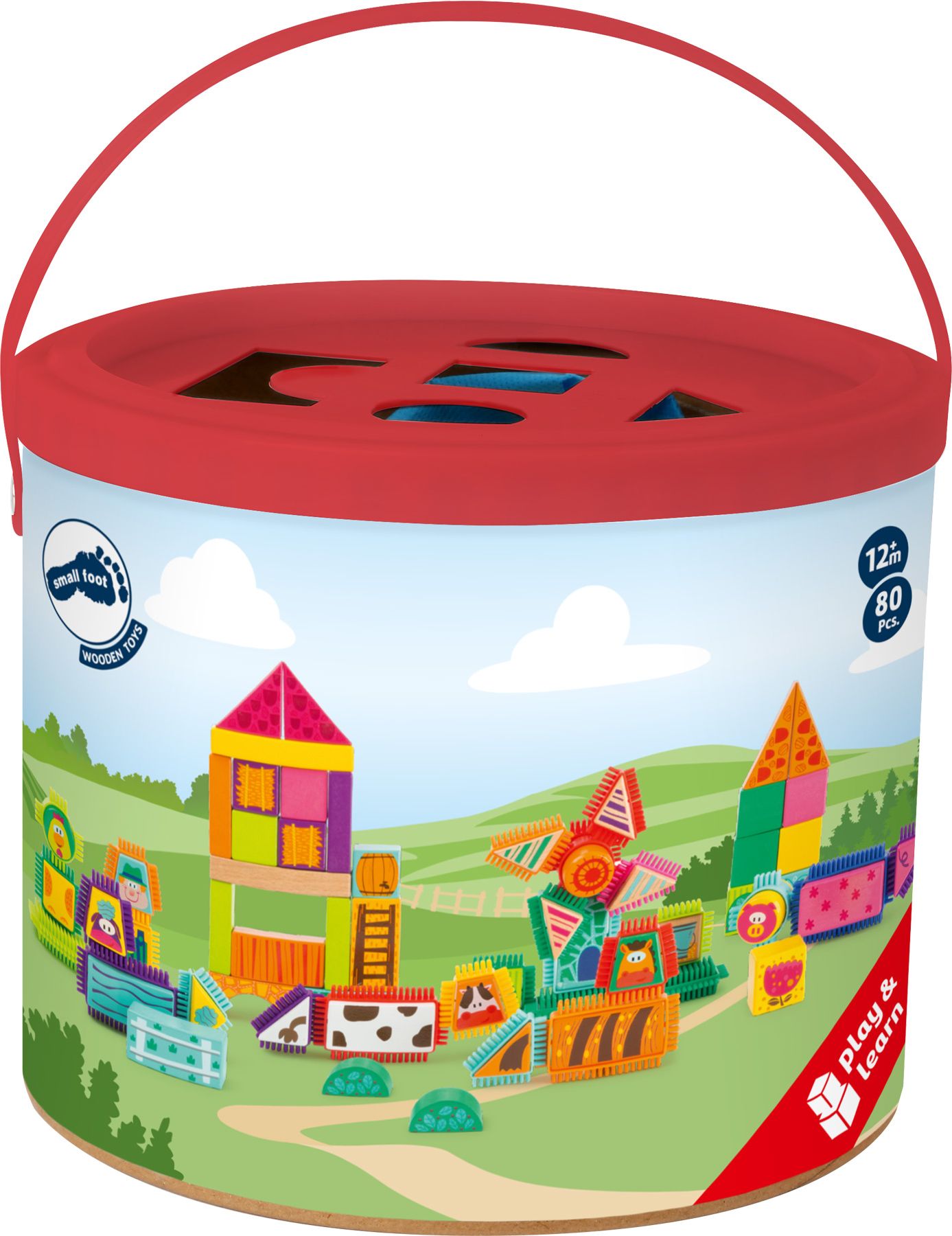 Small Foot Dřevěná stavebnice farma 80 ks - obrázek 2