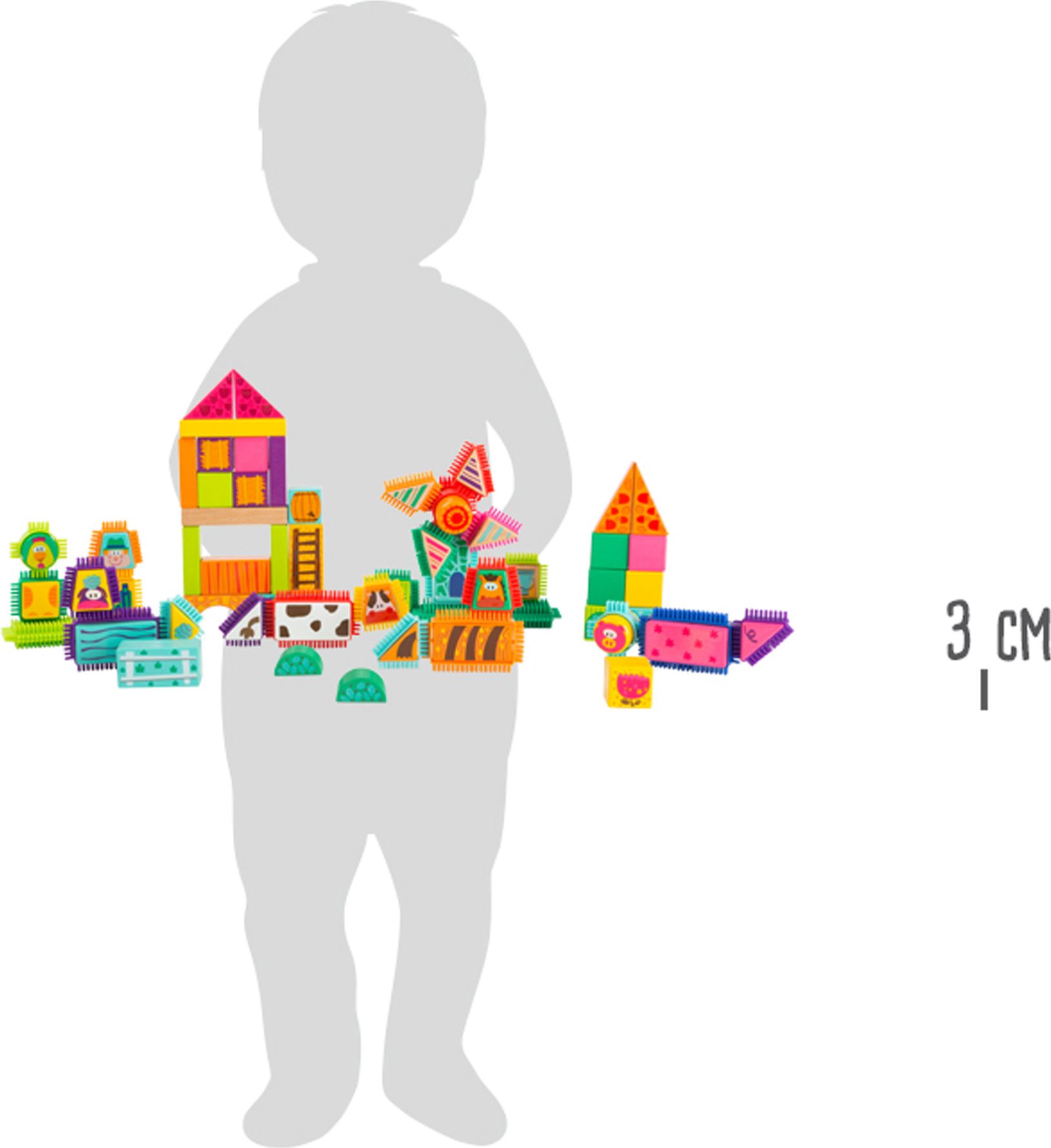 Small Foot Dřevěná stavebnice farma 80 ks - obrázek 4