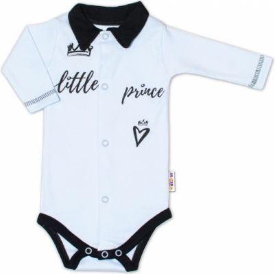 Baby Nellys Body dlouhý rukáv s límečkem, modré Little Prince, Velikost koj. oblečení 62 (2-3m) - obrázek 1