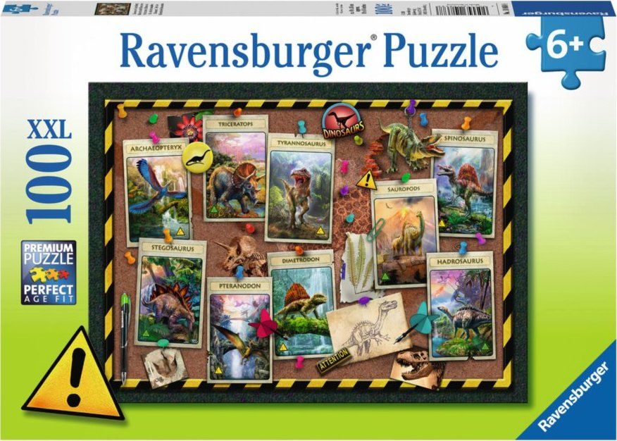 RAVENSBURGER Puzzle Sbírka dinosaurů XXL 100 dílků - obrázek 1