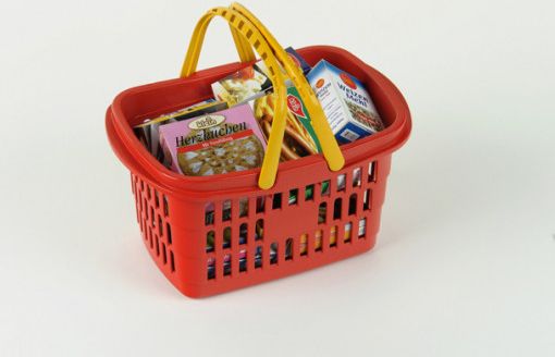 Hračka Klein Nákupní košík s maketami potravin - obrázek 1