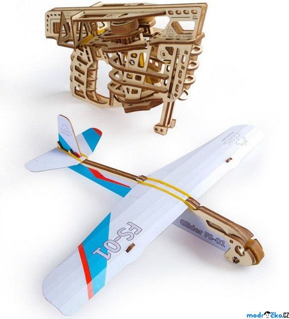 3D mechanický model - Vystřelovací letadlo (Ugears) - obrázek 1