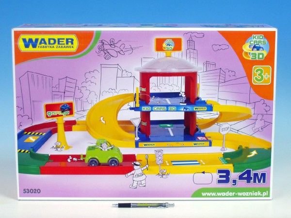 Garáž Kid cars 3D 2 patra 3,4 m 90x57cm Wader - obrázek 1