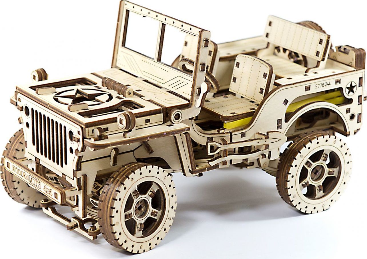 Wooden.city Wooden City 3D mechanické puzzle - Jeep 4x4 - obrázek 1