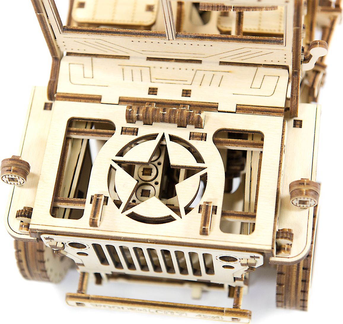Wooden.city Wooden City 3D mechanické puzzle - Jeep 4x4 - obrázek 9