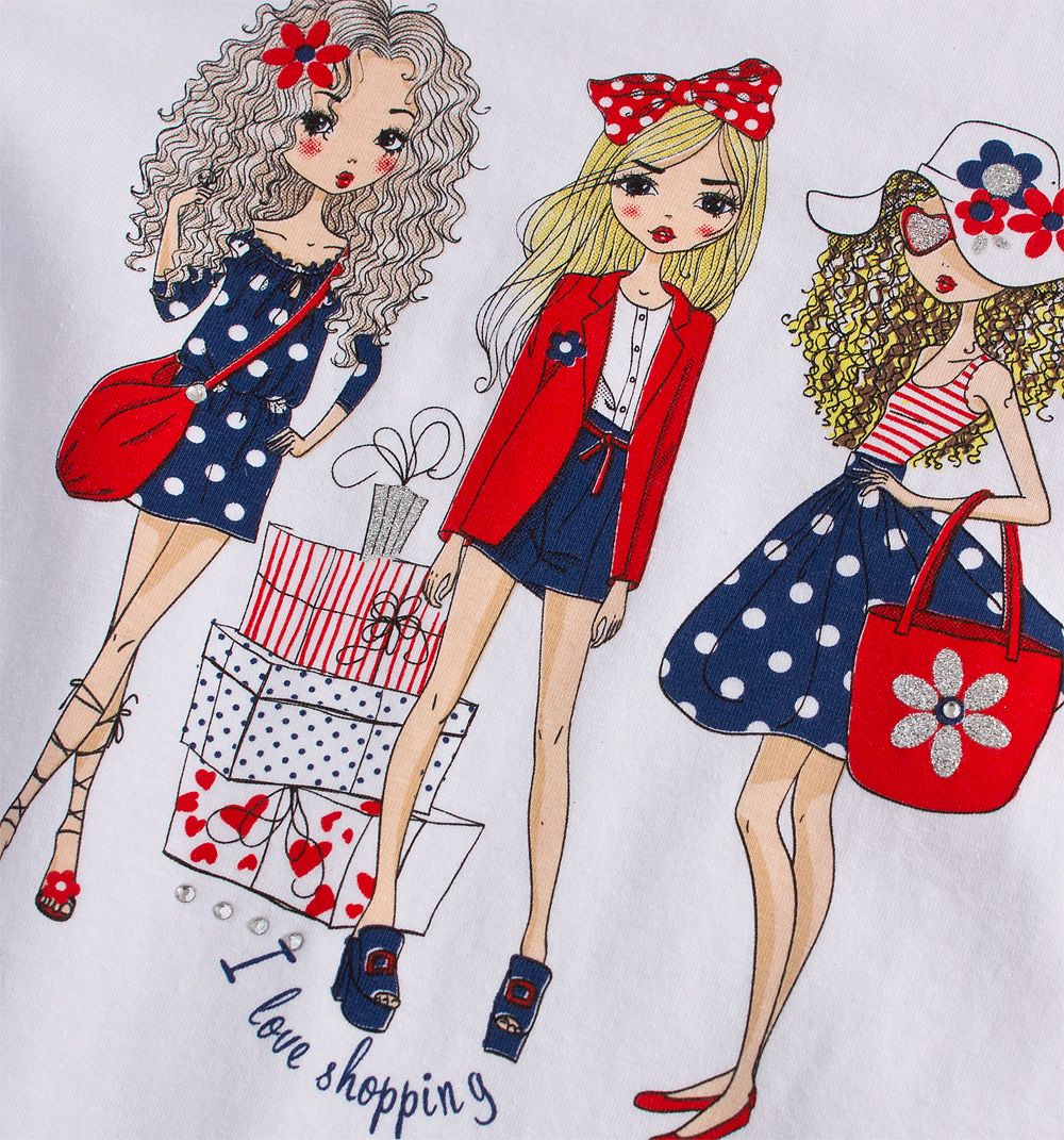 Dívčí tričko Mix´nMATCH LOVE SHOPPING bílé Velikost: 122 - obrázek 4