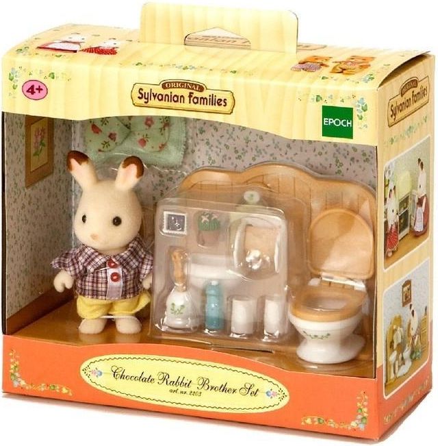 Sylvanian family Sylvanian Family Nábytek chocolate králíků - bratr a umývárna - obrázek 3