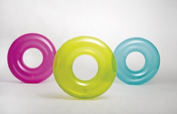 INTEX Nafukovací kruh Barevný - Průhledný 76 cm - obrázek 2