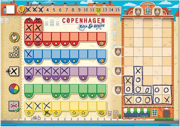 Queen games Copenhagen – Roll & Write - EN/DE/FR/NL - obrázek 3