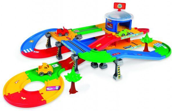 Wader Kid Cars 3D Garáž 2 patra s cestou plast 5,5m v krabici 79x54x14cm 1 ks - obrázek 3