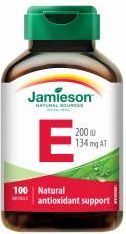 Jamieson Vitamín E 200 IU 100 kapslí - obrázek 1