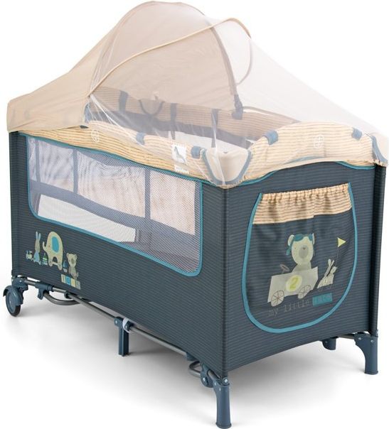 Cestovní postýlka Milly Mally Mirage Deluxe blue toys - obrázek 1