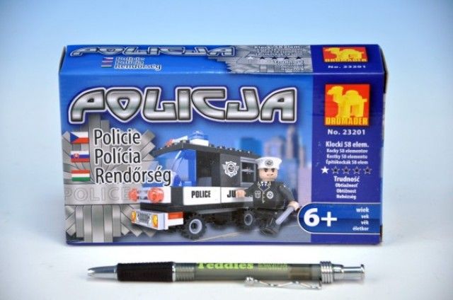 Stavebnice Dromader Policie Auto 23201 58 ks - obrázek 1