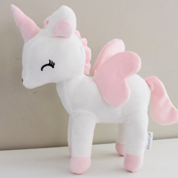 Metoo Plyšový jednorožec Metoo L - bílo/růžový, 32cm - obrázek 1