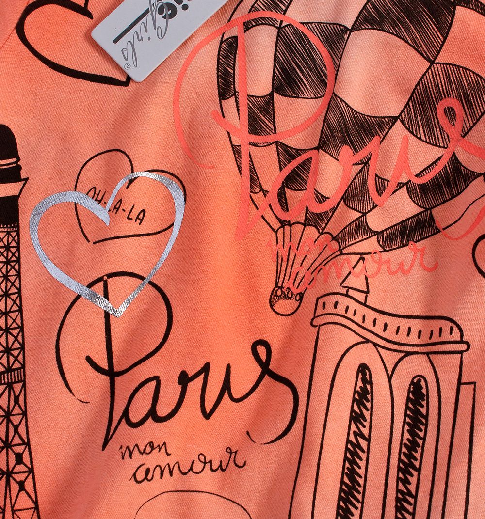 Kojenecké dívčí triko DIRKJE MON AMOUR PARIS oranžové Velikost: 86 - obrázek 3