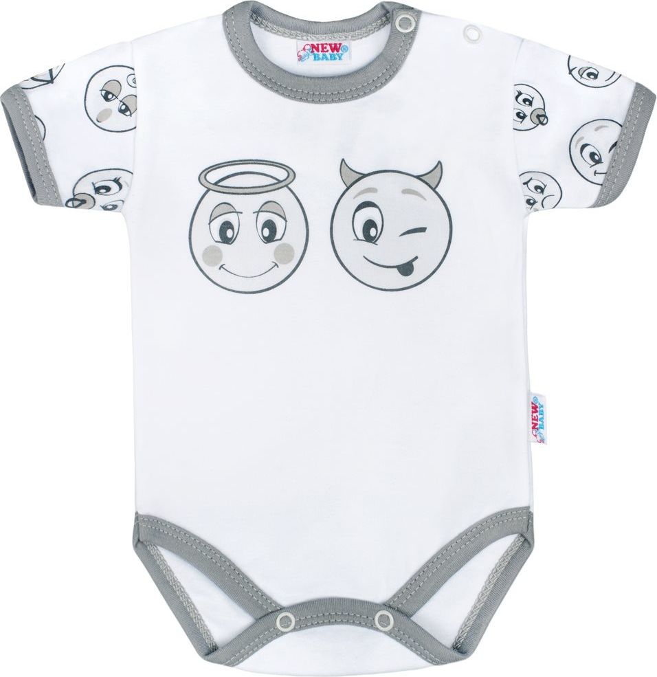 Kojenecké bavlněné body s krátkým rukávem New Baby Emotions 74 (6-9m) - obrázek 1
