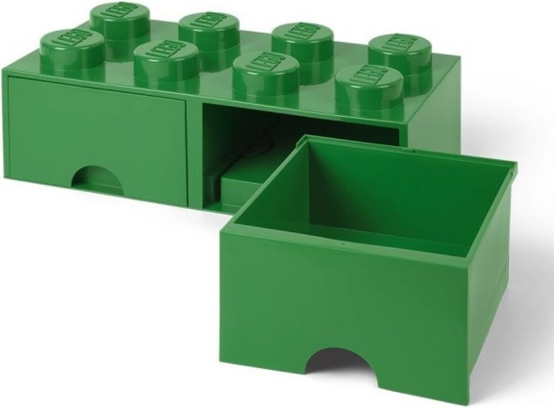LEGO Úložný box 8 se šuplíky Tmavě zelená - obrázek 1