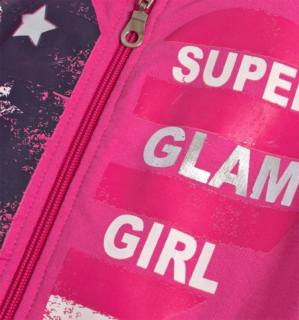 Dívčí mikina CANGURO GLAM GIRL růžová Velikost: 98 - obrázek 3