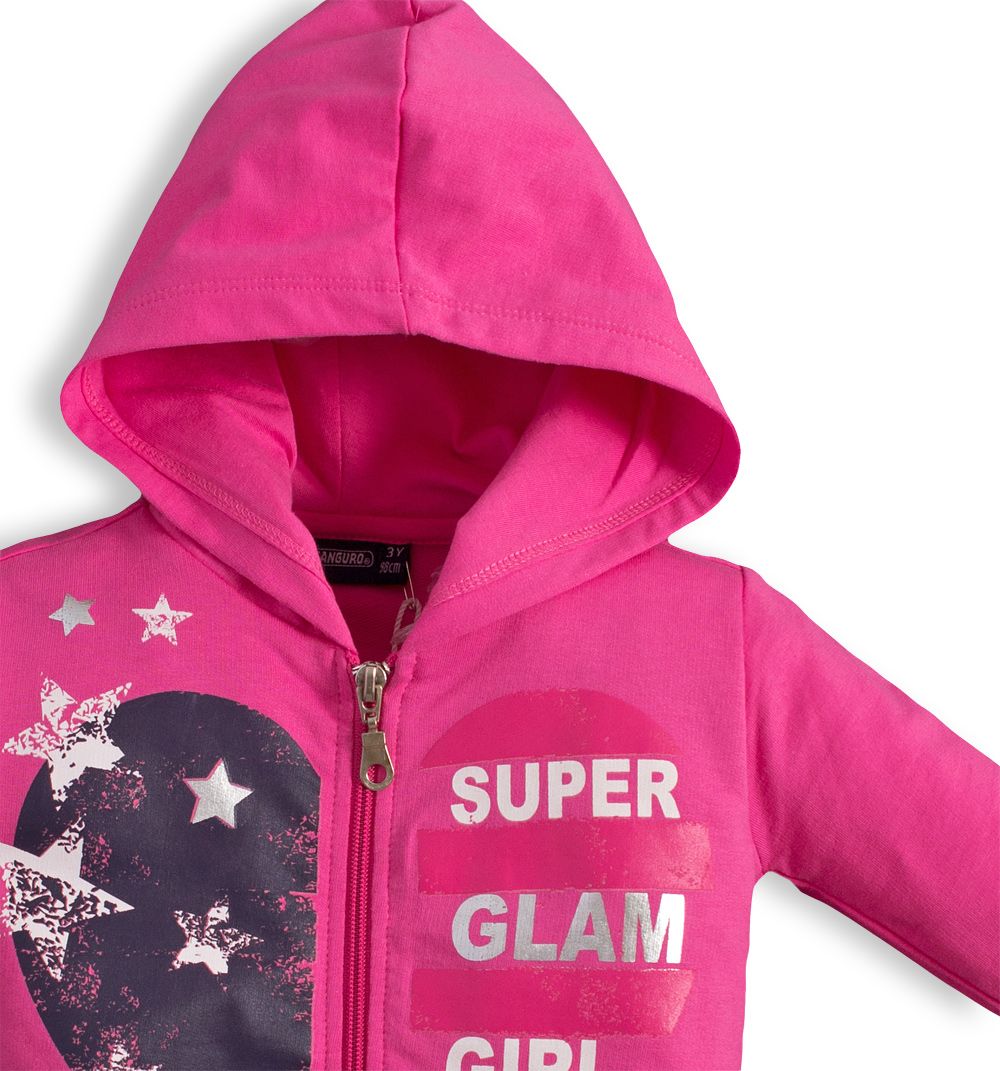 Dívčí mikina CANGURO GLAM GIRL růžová Velikost: 98 - obrázek 4