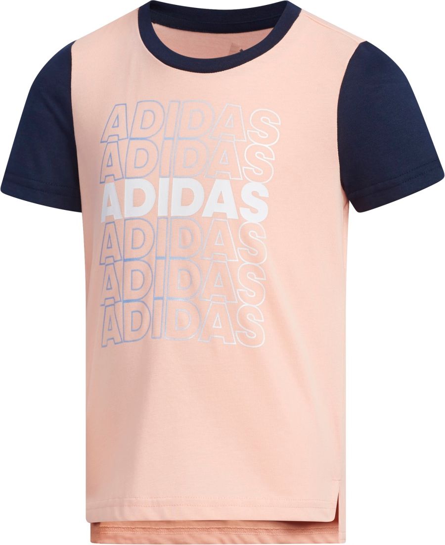 adidas Lg Cot Tee růžová 128 - obrázek 1