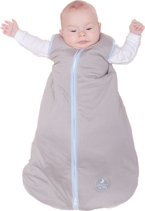 Natulino dětský spací pytel pro miminko, NATURAL GREY / BLUE, 2vrstvý, N (0 - 3 měsíce) - obrázek 2