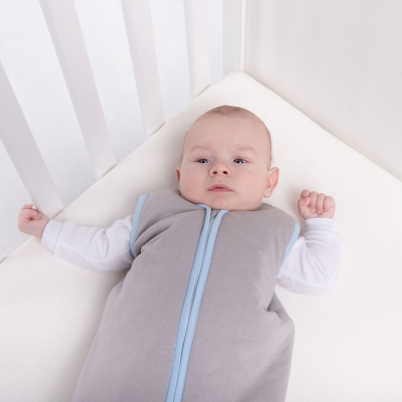 Natulino dětský spací pytel pro miminko, NATURAL GREY / BLUE, 2vrstvý, N (0 - 3 měsíce) - obrázek 4
