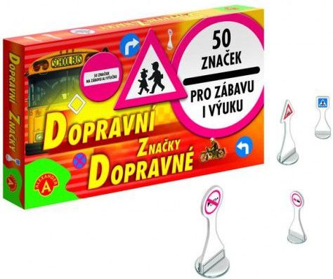 Dopravní značky společenská hra v krabici 25x14cm - obrázek 2