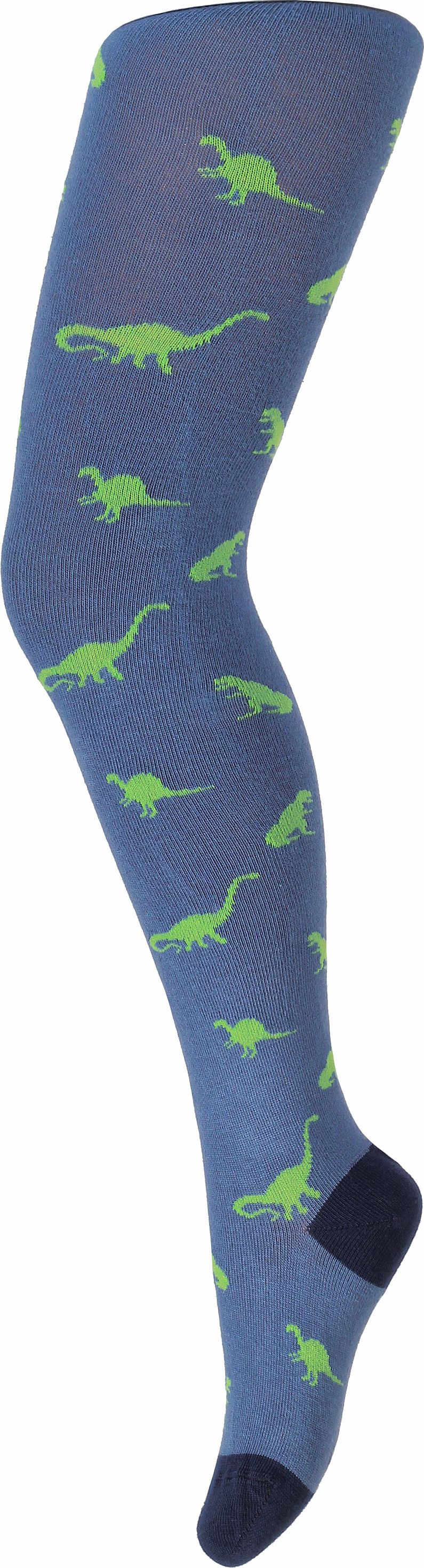 Chlapecké vzorované punčocháče WOLA DINOSAUŘI modré jeans Velikost: 128-134 - obrázek 1